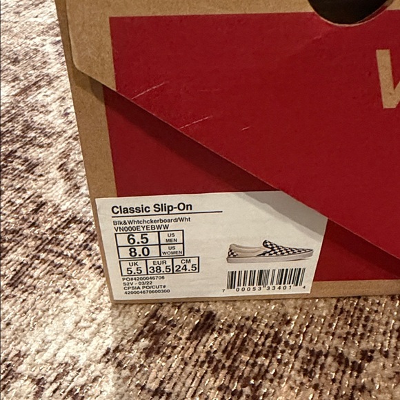 Vans Black and White Checkerboard Slip-Ons - Picture 3 of 3